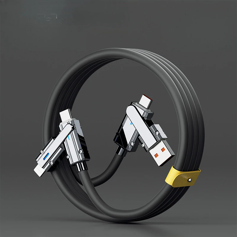4 في 1 120 واط USB نوع C إلى نوع C IOS كابل 3 في 1 PD 100 واط شحن سريع كابل بيانات آيفون 11 12 13 14 15 برو ماكس سامسونج S24 #6