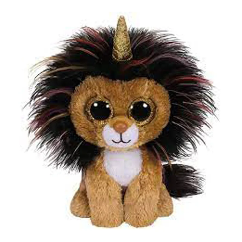 15cm Ty Beanie Boos Animal Leão Boneca de Brinquedo de Pelúcia