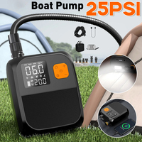 25PSI Electric Paddle Board Pump Air Compressor Portable Sup Pump 2000mAh Rechargeable Electric Air Pump For Kayak Boat Inflator