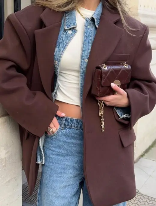 

Высококачественный пиджак для осенних и зимних каникул, модный темперамент, стиль для взрослых, женский пиджак