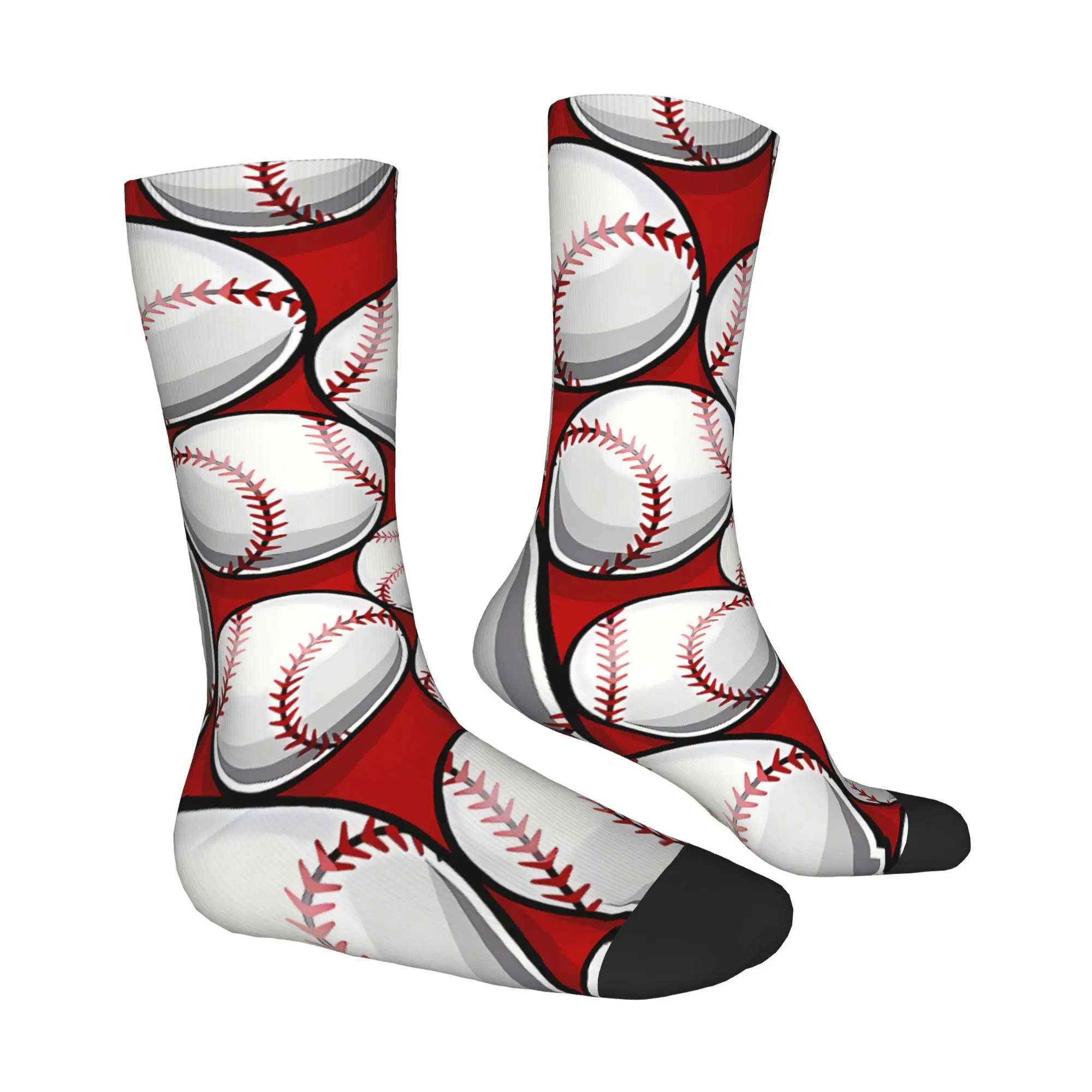 جورب كرات البيسبول مطبوع للرجال من البوليستر