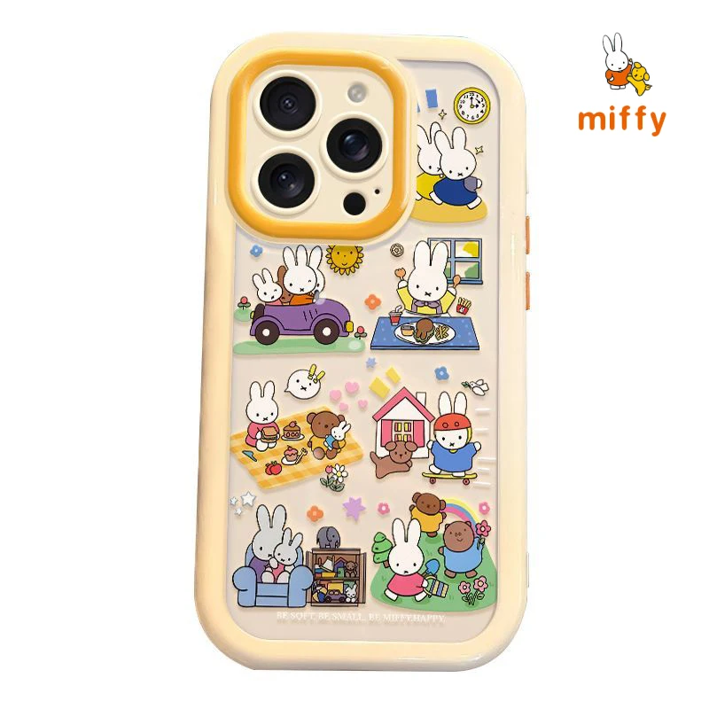 

Cute Miffy Phone Shell Suitable for Iphone 17 16 15 14 Cartoon High Quality Anti Drop Phone Case Anime Accessories Perfect Gifts