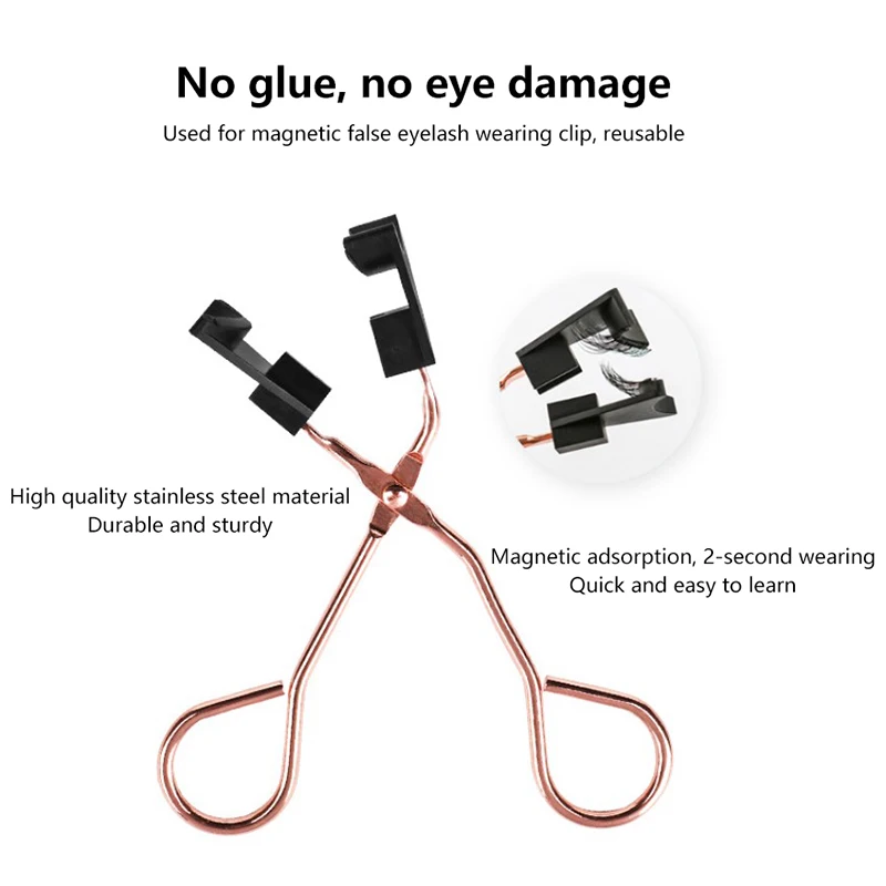 Magnet Eyelash Curler Portable Useful Stainless Steel Curling Partial Eyelashes Auxiliary Beauty Tools Natural Eye Lashes Makeup