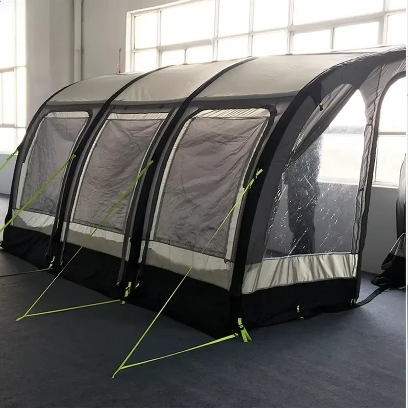 Custom Caravan Air Awning Sun Shelter Family Travel Rv Inflatable Tent Inflatable Caravan Tent with Zippered Windows