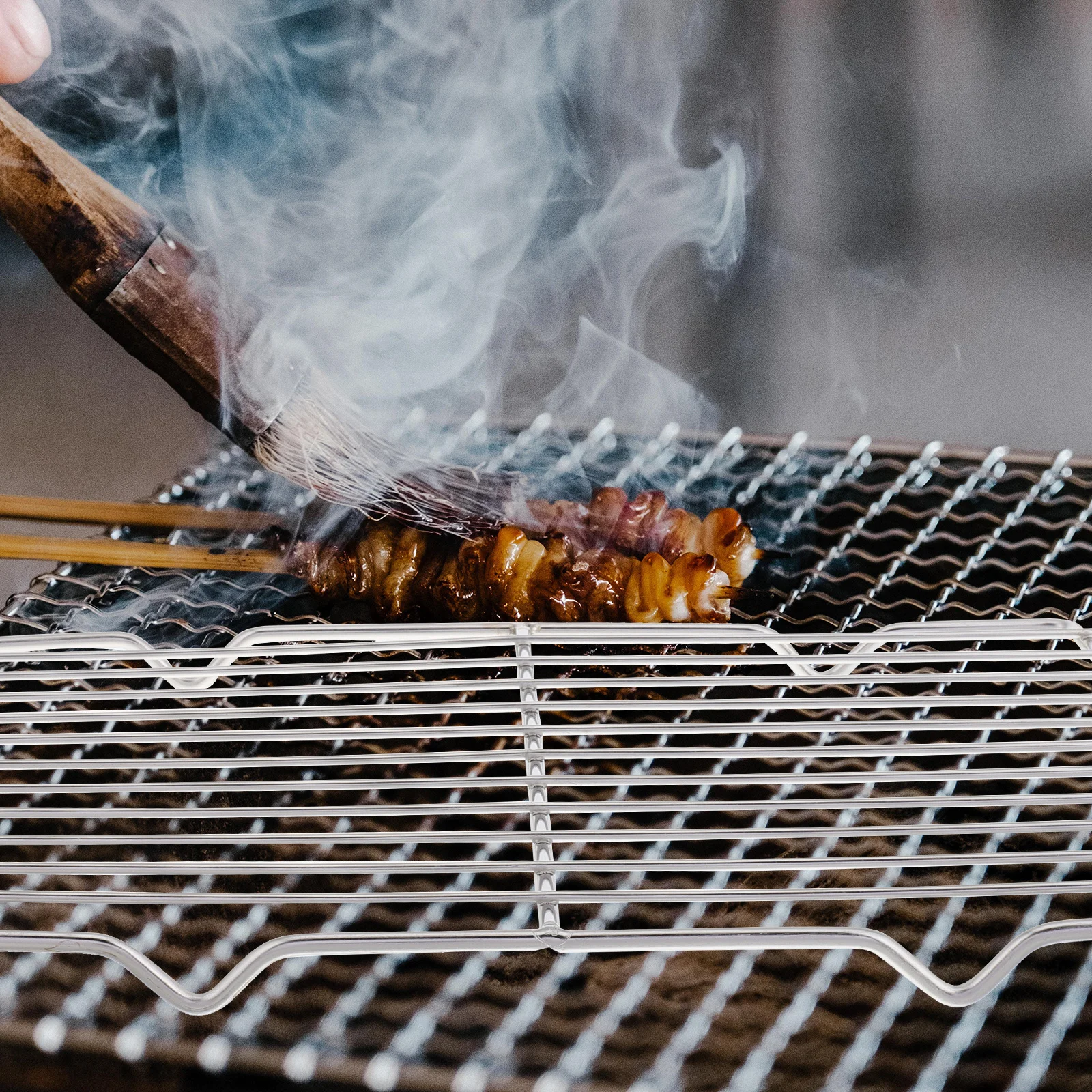 

1pc Outdoor Water Filter Rack Stainless Steel Portable Compact Grill Net For Camping Bbq Picnic Roasting Baking Cooking Tool