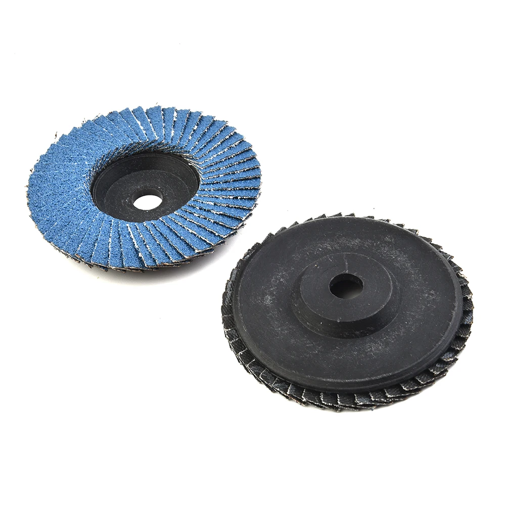 80 Grit Grinding Wheel Hole 10mm 3pcs 75mm Blue Wood Cutting Flap Discs Flat Sanding Discs Spare New Practical