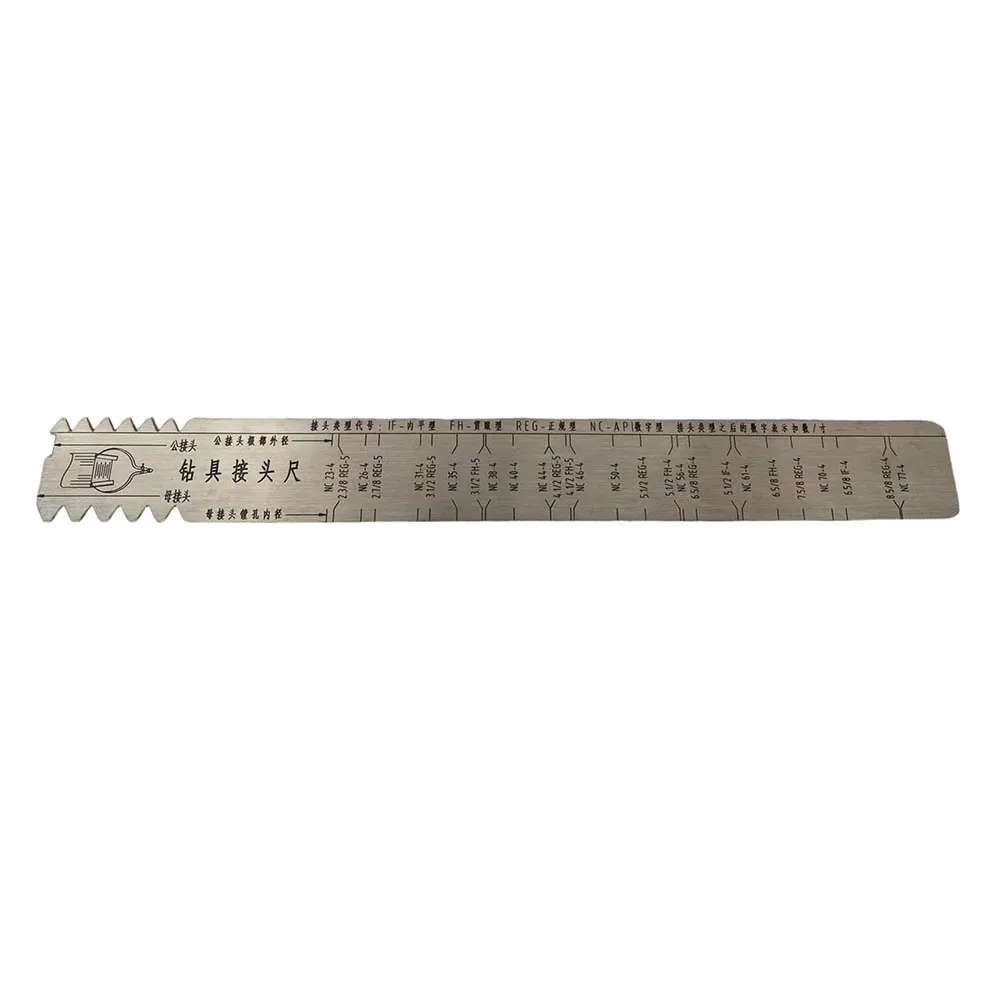 Stainless Steel REG IF FH Drill String Connector Ruler for Reliable Thread Identification in Harsh Environments