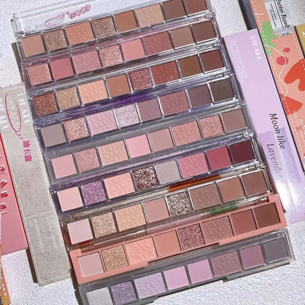 Paleta de sombra de ojos de 8 colores, brillo resistente al agua, Nacarado, brillante, de larga duración, maquillaje de ojos, herramientas cosméticas coreanas para mujeres