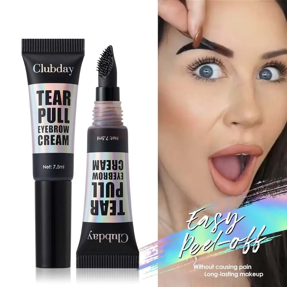 

Easy To Apply Long Lasting Peel-off Eyebrow Cream Makeup Oil Tear-off Brow Gel 7.5ML Quick Drying Eyebrow Cosmetics Party