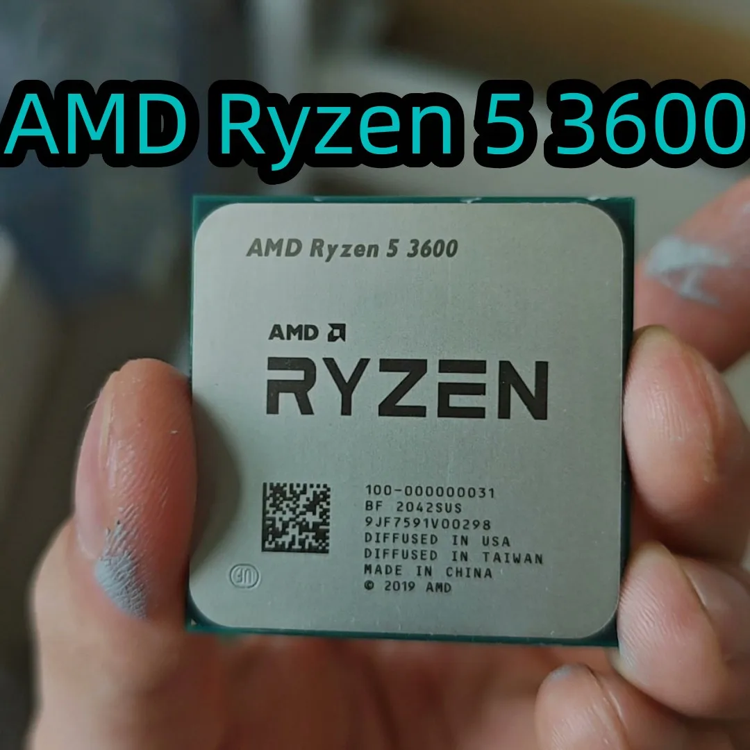 Ryzen-procesador de CPU 5, 3600 R5, 3600, seis núcleos, 12 hilos, 3,6 GHz, 7NM, 100-000000031, 65W, L3 = 32M, AM4