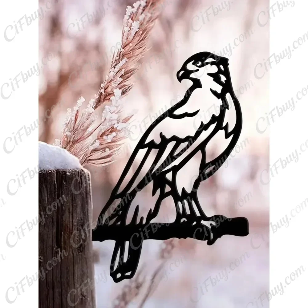 CIFBUY Eagle Metal Silhouette Wall Art Sculpture Rust Proof Waterproof For Indoor Outdoor Home Farmhouse Decor Gift Plaque