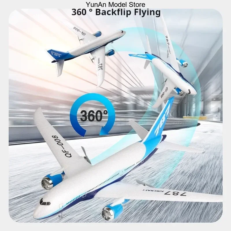 3-Channel RC Foam Glider QF008 787 Passenger Jet Fixed-Wing Trainer Plane