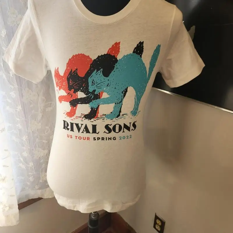 NWOT Rival Sons Spring 2022 US Concert Tour White T Shirt Deadstock Size Small