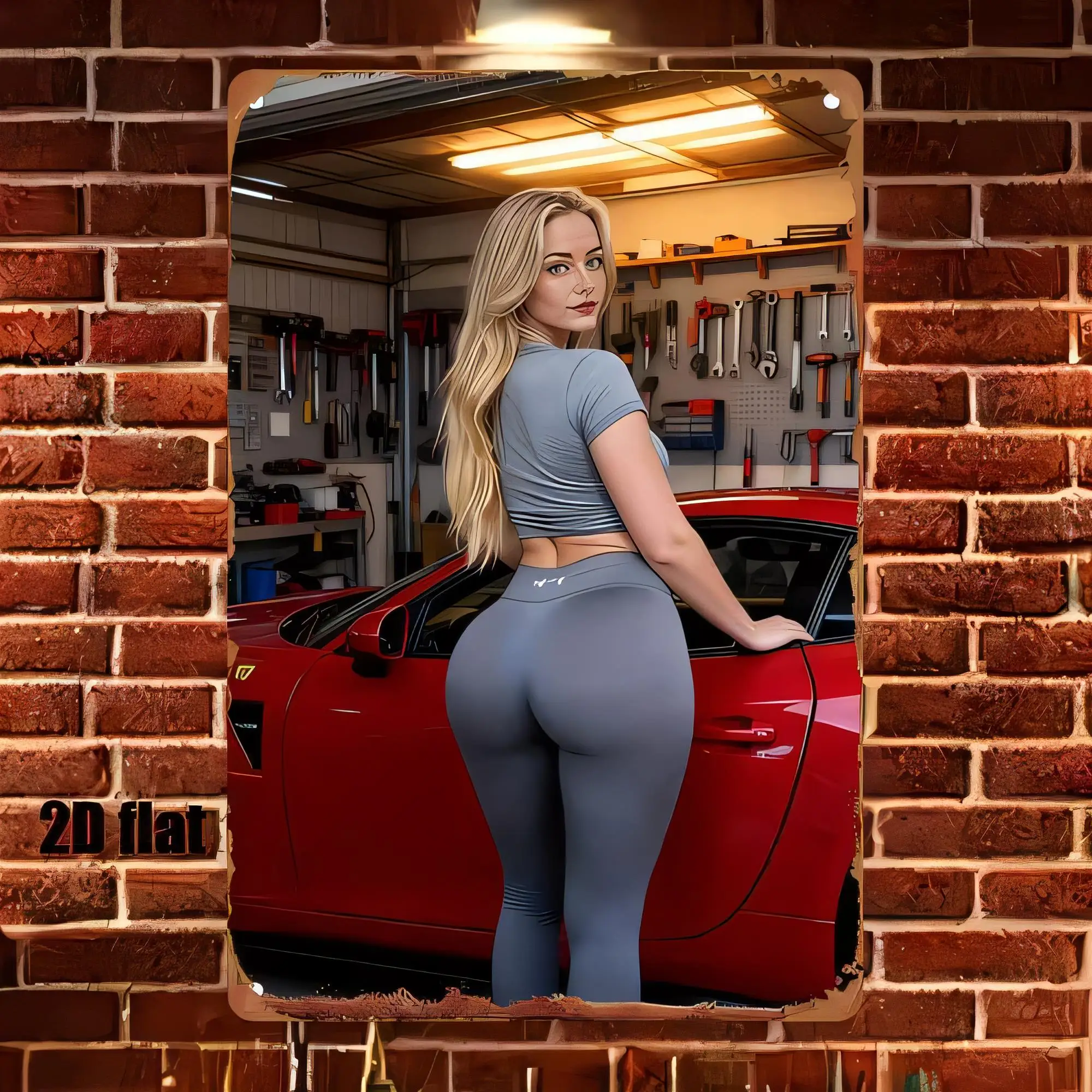 Tin Sign for Garage Bar Decor Retro Metal Plaque Vintage Car Workshop Tools Wall Art Funny Hanging Sign, 20cmx30cm Rustic Alumin