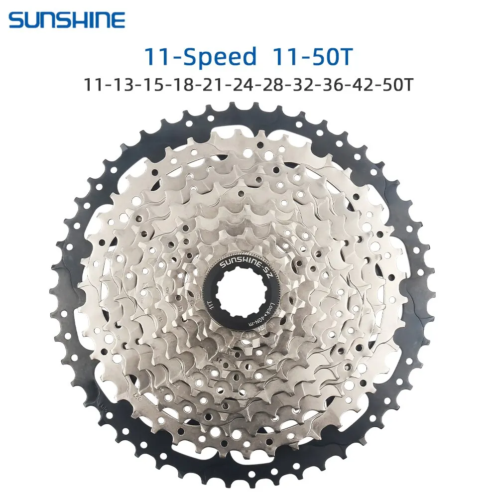 Sunshine MTB Cassette 10 11 12 Speed Road Bike Ratchet 32T 50T 52T 11S Bicycle Freewheel 12V K7 Mountain Bike Parts