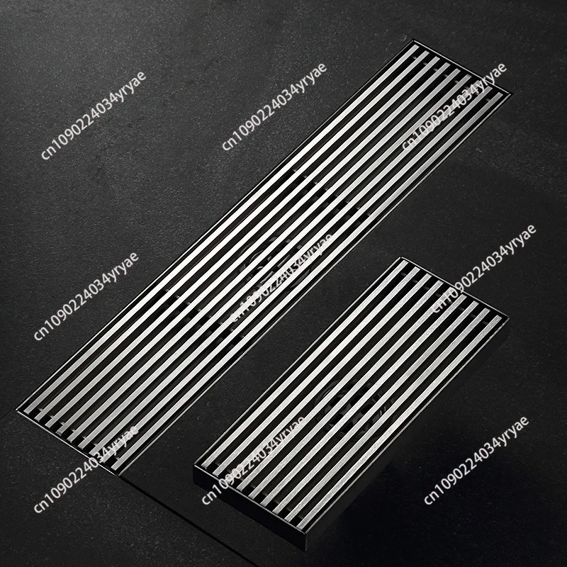 steel solid strip floor drain, courtyard balcony long strip thickened floor drain large displacement engineering floor drain
