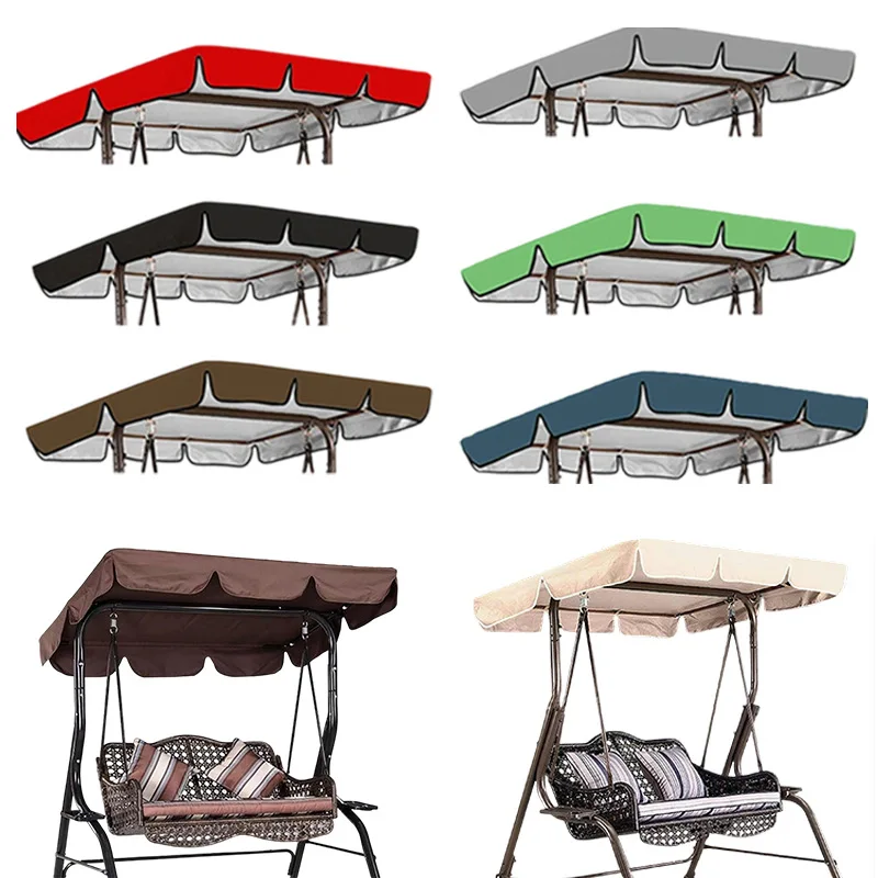New Outdoor Swing Chair Canopy Cover, Waterproof Windproof Anti-UV, Polyester Top Replacement for Outdoor Garden Patio Yard Park