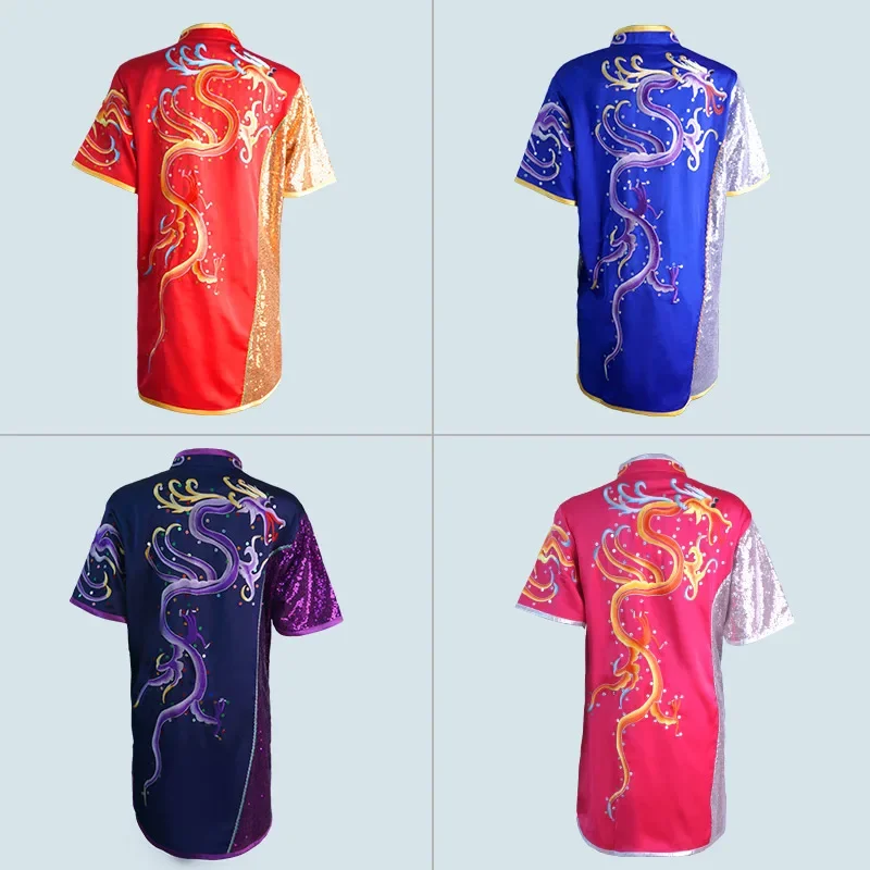 Custom Martial Arts Uniform Kung Fu Suit with Dragon Embroidery Southern Fist Long Fist Reinforced for KungFu Forms Competition
