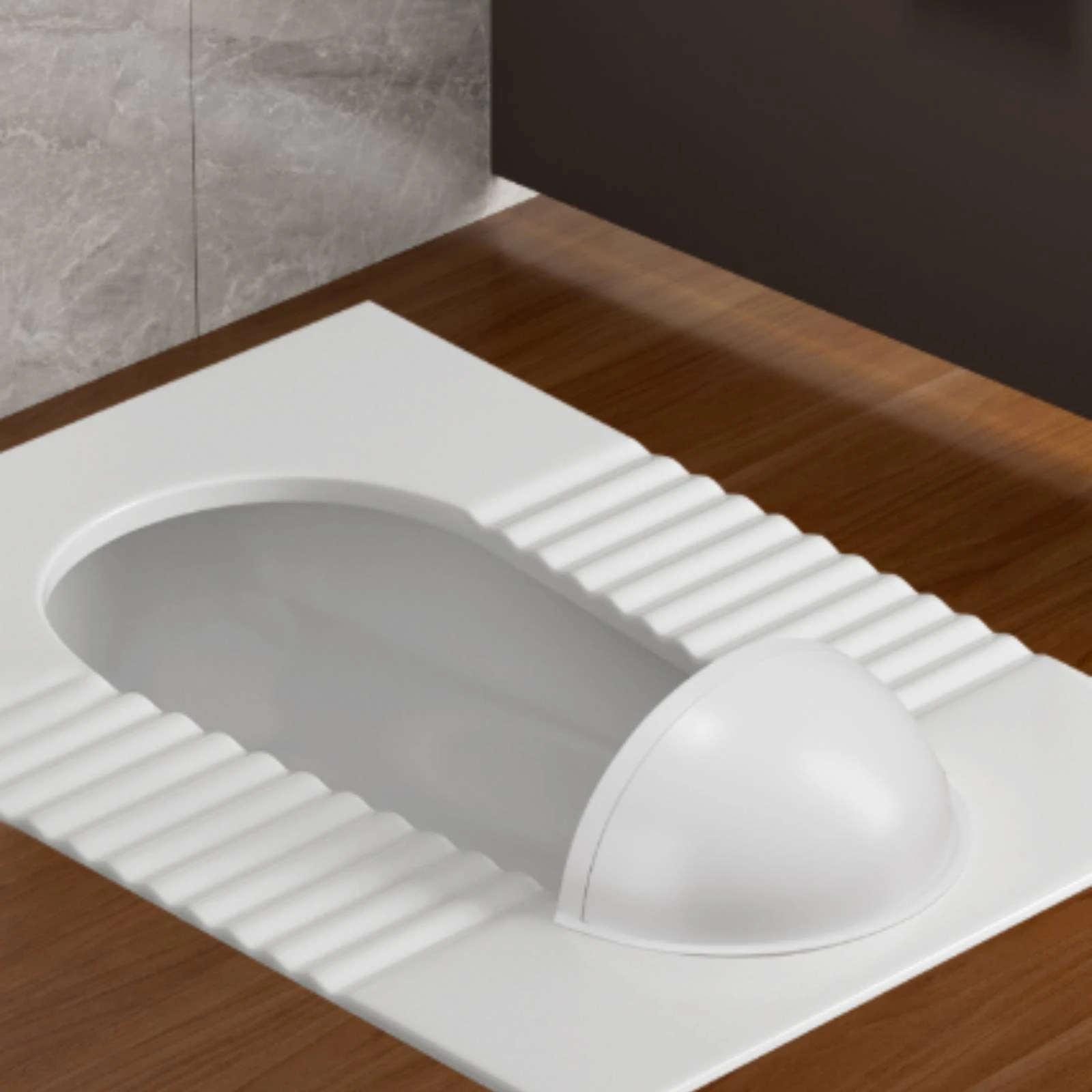 Urine Splash Protect Easy to Install Arched Squat Toilet Urine Deflector Squat Toilet Splash Guard Contoured
