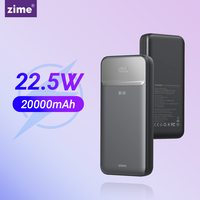 zime 22.5W 20000mAh PowerBank Portable Two-way Quick Fast Charging Type C PD For iPhone Huawei Xiaomi Batterie Externe Charger