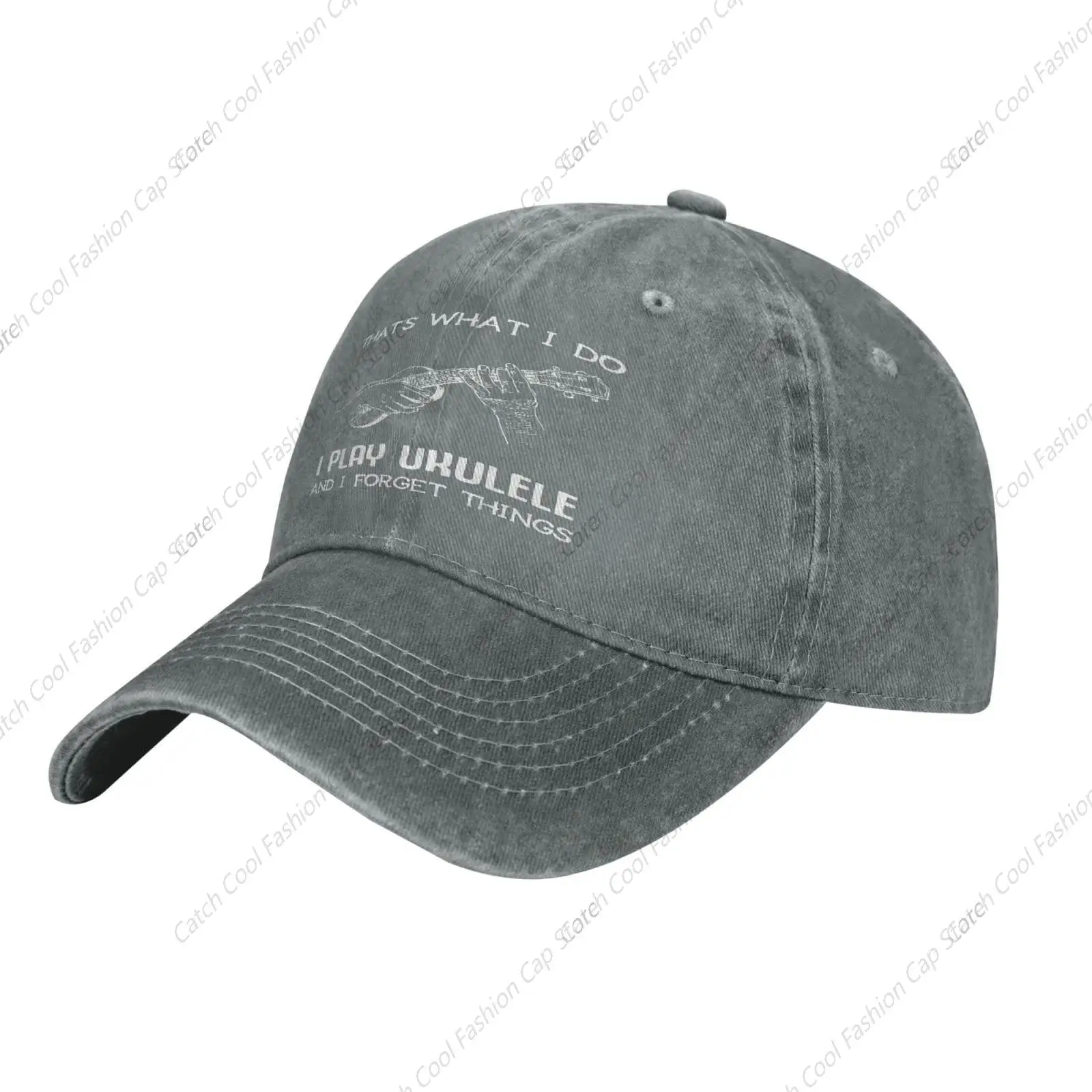 Vintage Baseball Cap That's What I Do I Play Ukulele and I Forget Things Novelty for Men Women Trucker Denim Hat Washed Cotton