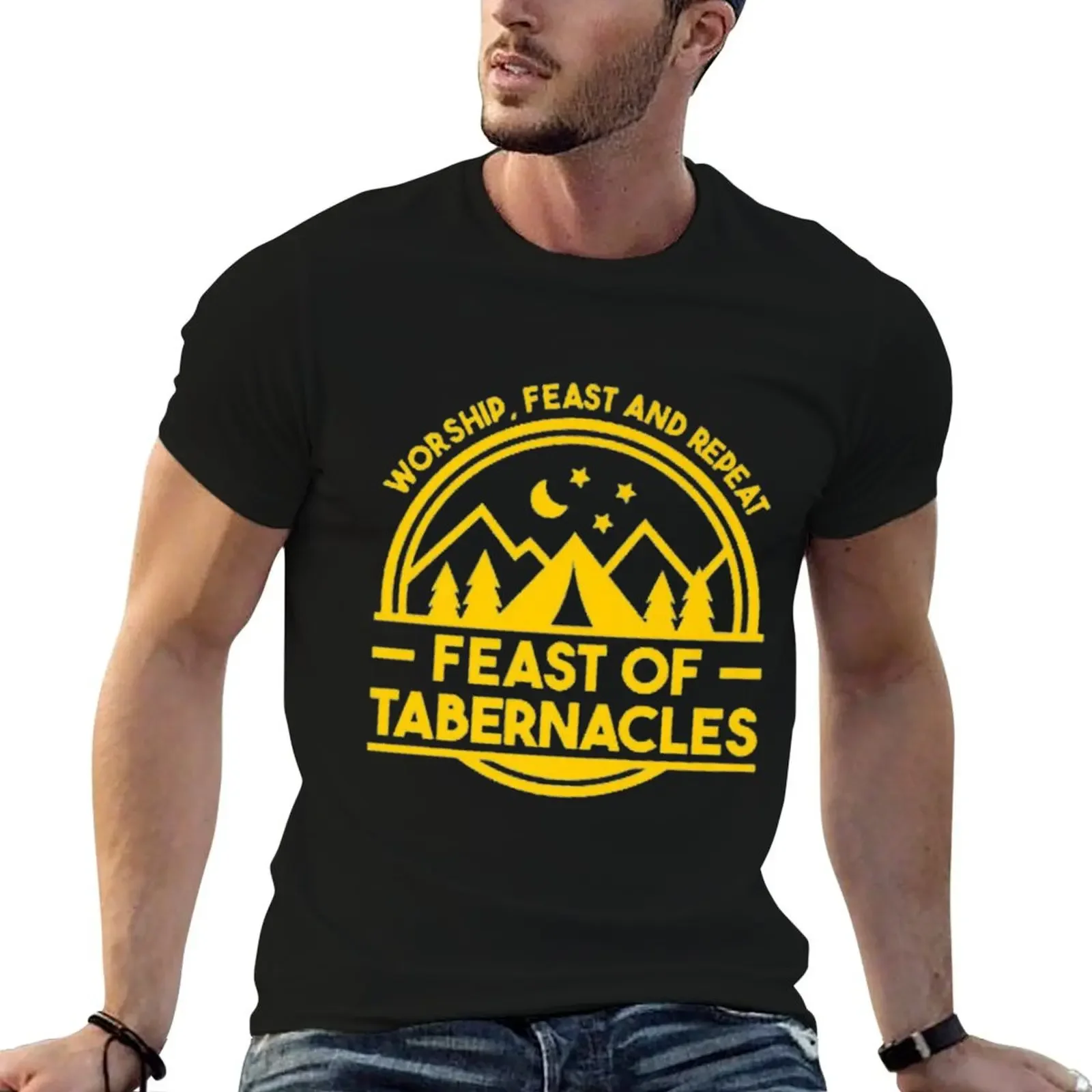 Worship Feast And Repeat Feast of Tabernacles Sukkot Premium T-Shirt customs designer shirts mens t shirt