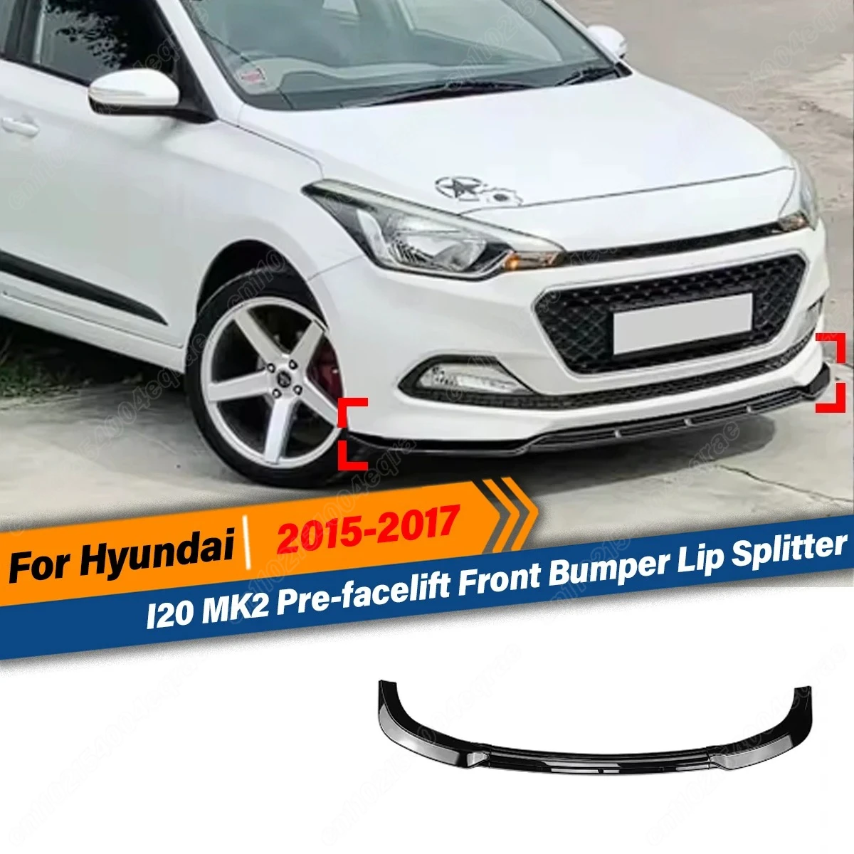 

Для Hyundai I20 MK2 Pre-facelift 2015 2016 2017, передний бампер автомобиля, разделитель губ, спойлер, диффузор, защитная крышка, комплект кузова, тюнинг