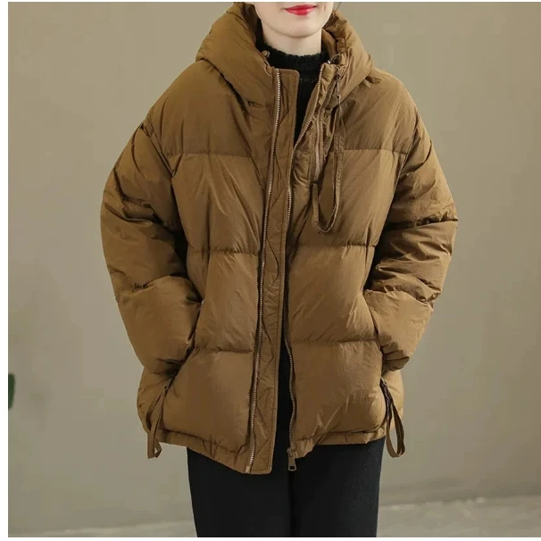 Down Cotton Jackets Women's Short Coat 2026 New Korean Loose Oversized Thick Jacket Fashion Hooded Popular Cotton Jacket trend