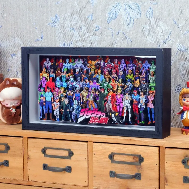 جوجو مغامرة غريبة جيورنو جيوفانا ديو براندو لوحة جديدة إبداعية ثلاثية الأبعاد مصنوعة يدويًا هدية لتزيين سطح المكتب #2