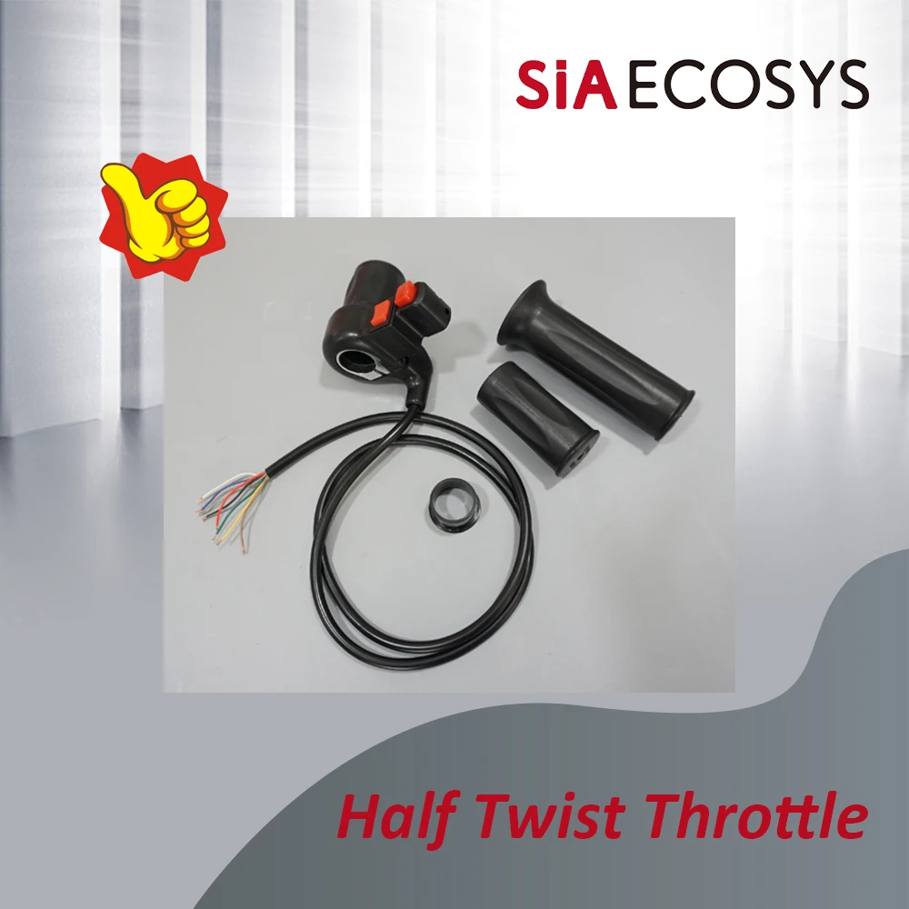 

US Warehouse Half Twist Throttle With 3 Speed On-off Button for Electric Bike Scooter