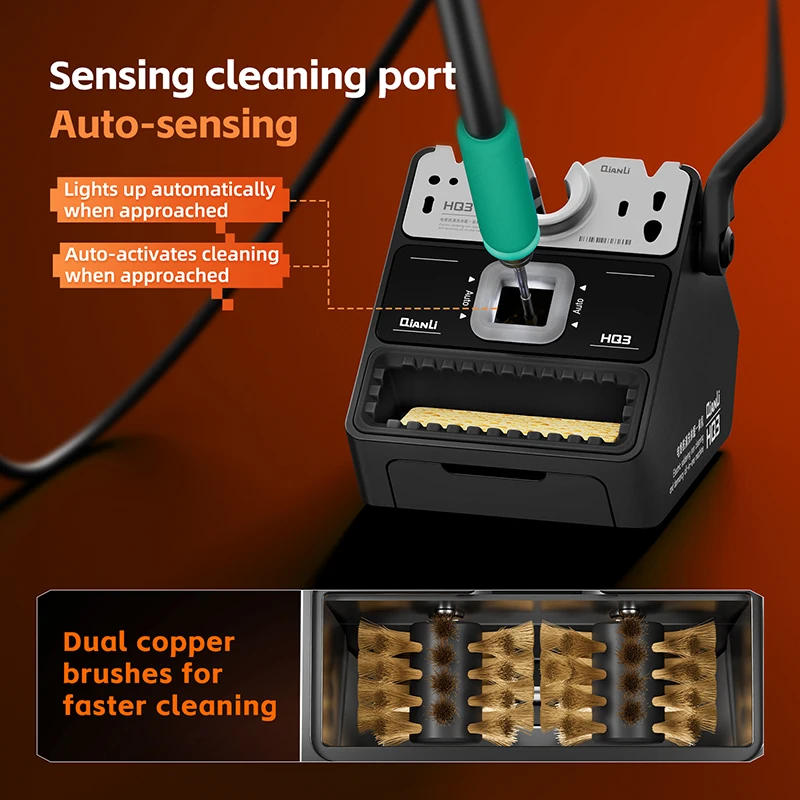 QIANLI HQ3 Electric Soldering Iron Cleaning and Dormancy All-in-one Machine Smart Sleep Auto-Clean Soldering Iron