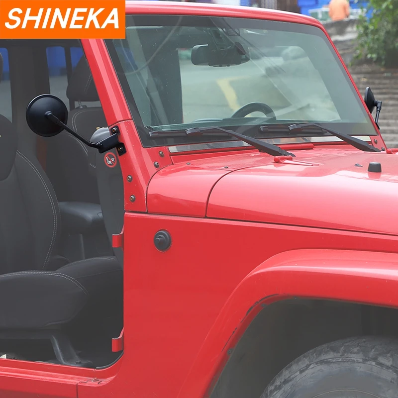 

Зеркало заднего вида на стойке SHINEKA, зеркало для слепых зон для Jeep Wrangler JK 2007 2008 2009 2010 2011 2012 2013 2014 2015 2016 2017