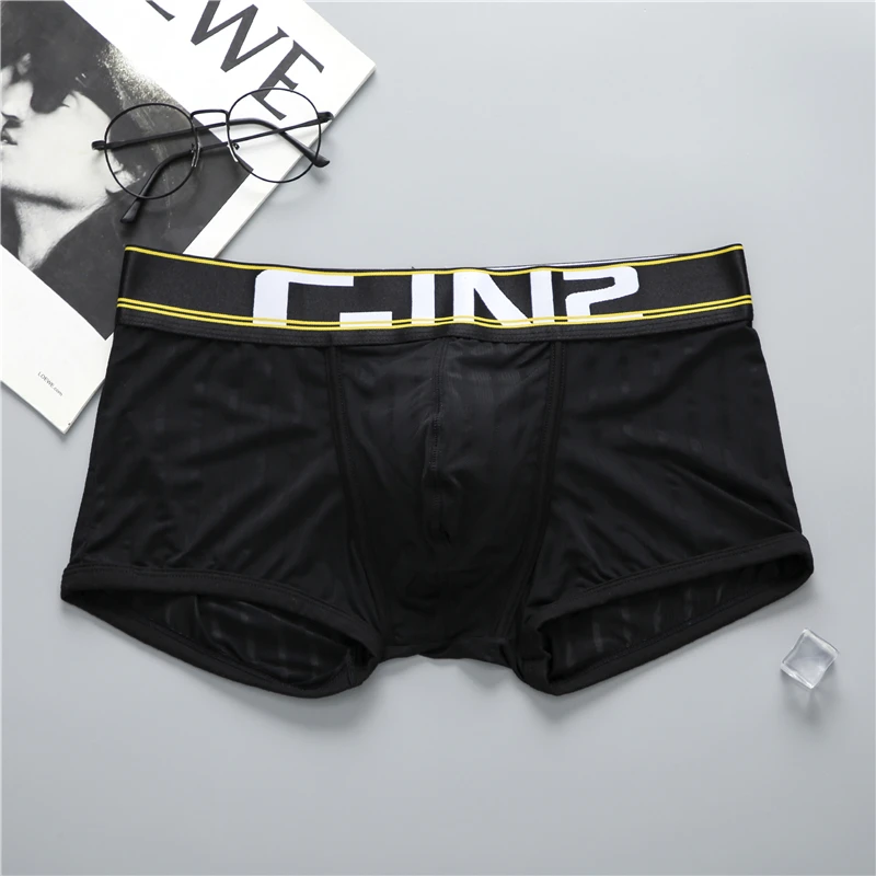 Brand Men Underwear Breathable Comfortable Male Sexy Fashion Fitting Briefs Solid Color Tight Stretch Simple Boxer Panties