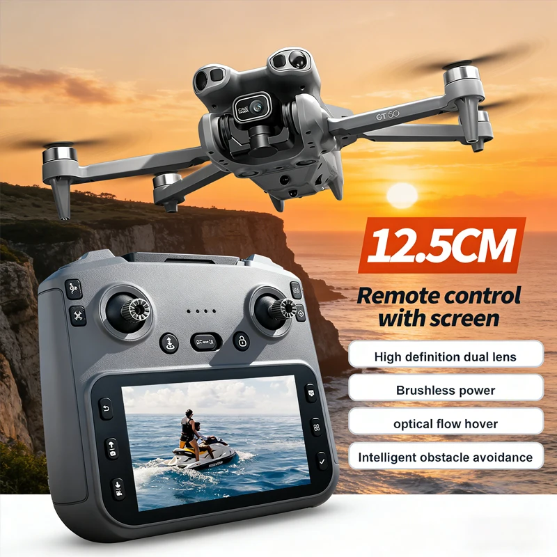 

Новый GPS-дрон GT50 с профессиональной HD-камерой 8K, 5G WIFI FPV, 360° ° Квадрокоптер с функцией обхода препятствий, бесщеточным двигателем и большим экраном, подарок для детей