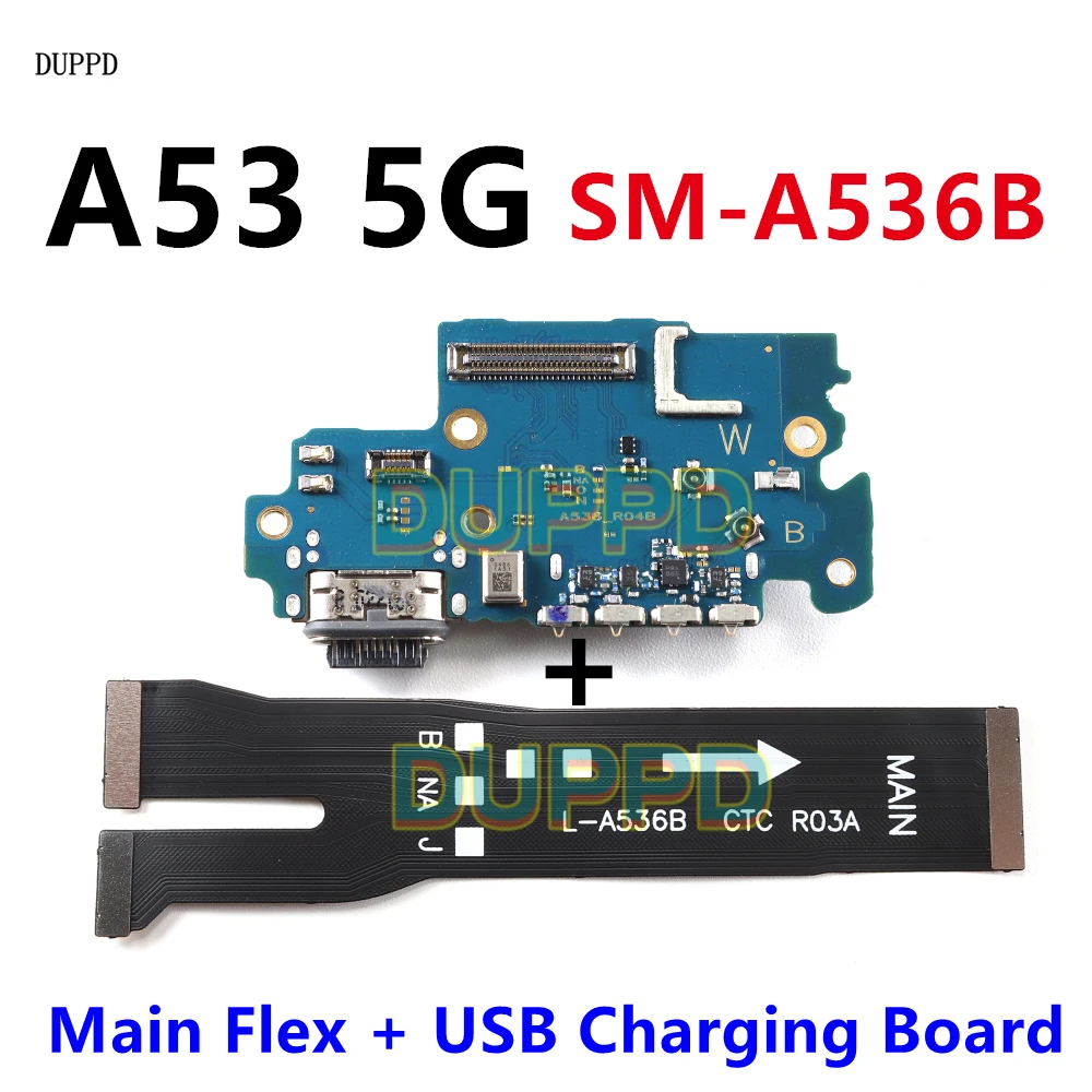 USB Charging Port Dock Board Connector Main Motherboard Flex Cable For Samsung Galaxy A53 5G A536B A536