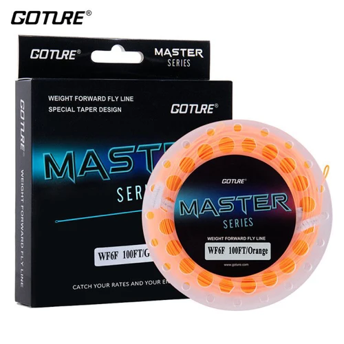 Línea de pesca con mosca Goture MASTER, 100 pies, WF2F-WF10F, peso hacia adelante, flotante, línea principal profesional, accesorios de pesca con mosca