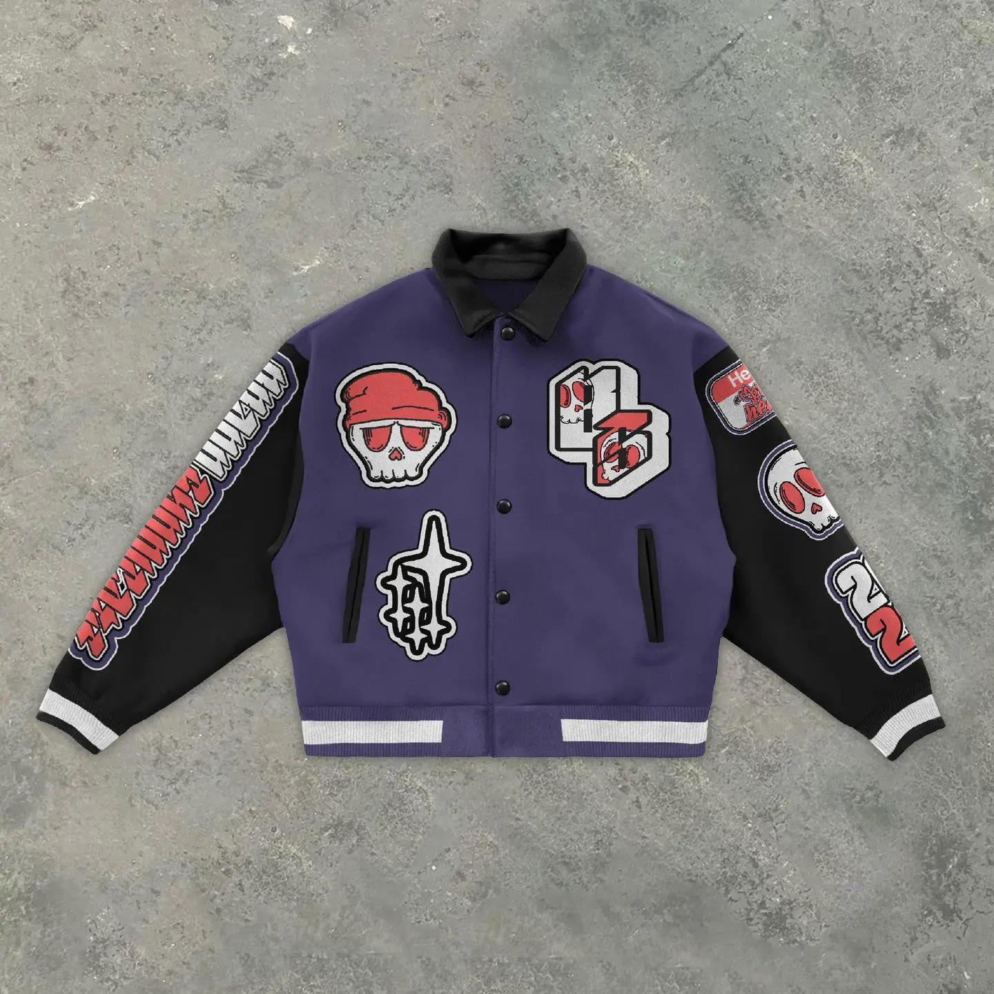 

Y2K Harajuku New Fashion Letter Varsity High Street Vintage Hip-Hop Popular Casual Jacket for Couples