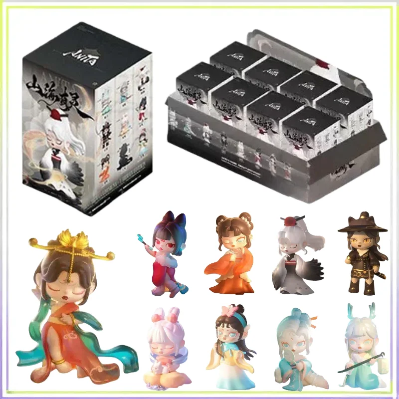 أنيتا خمسة أجيال الجبل والبحر سلسلة صندوق أعمى Chinoiserie تحصيل عمل الشكل لعبة مكتب ديكور الفتيات هدية عيد ميلاد #1