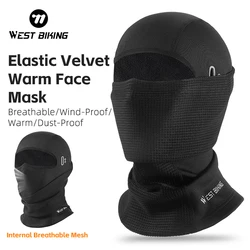 WEST BIKING Warm Cycling Headgear Winter Windproof Full Face Mask High Elastic Breathable Balaclava Hat Men Women Cycling Cap