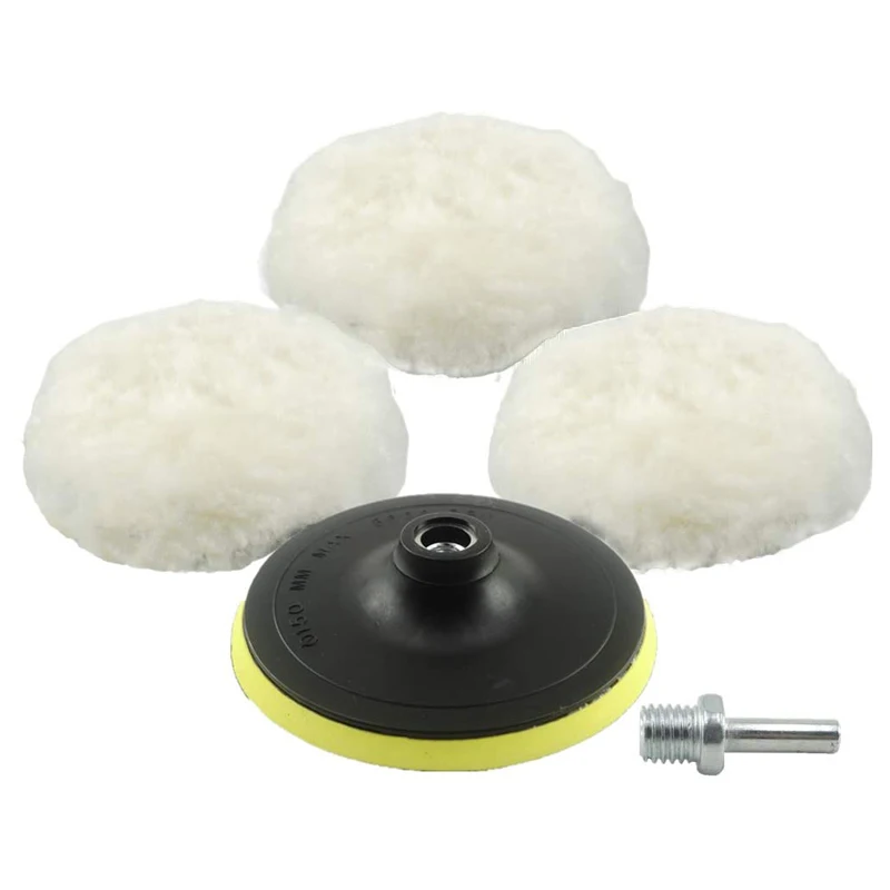 5Pcs Polishing Kit For Polisher 3/4/6/5 Inch Polishing Pad Car Waxing Sponge Disk Wool Wheel Auto Paint Care Polisher Discs