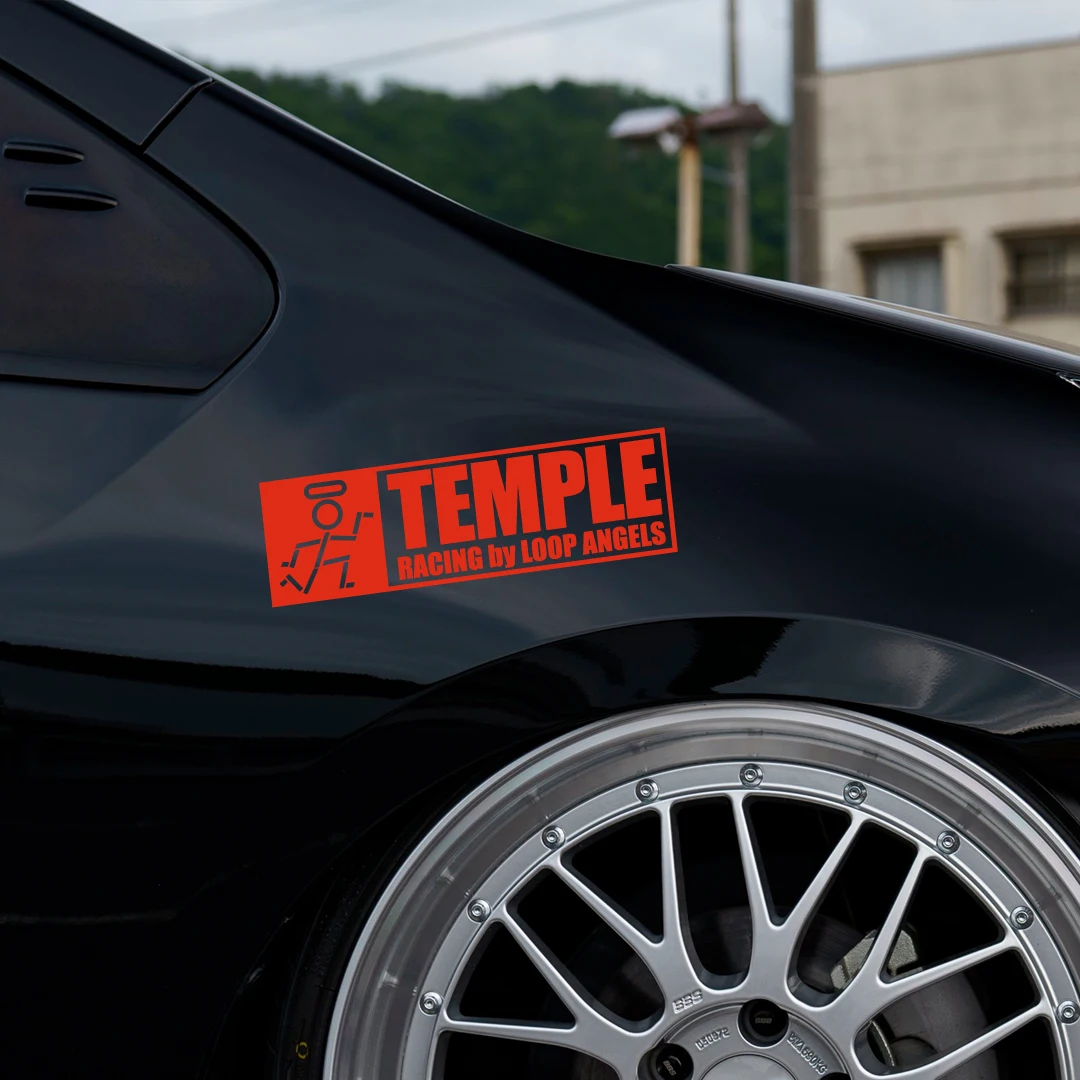 معبد سباق حلقة الملائكة JDM سيارة ملصق الإبداع تعديل نافذة السيارة زجاج الجسم ملصق مقاوم للماء دون ترك الغراء #4
