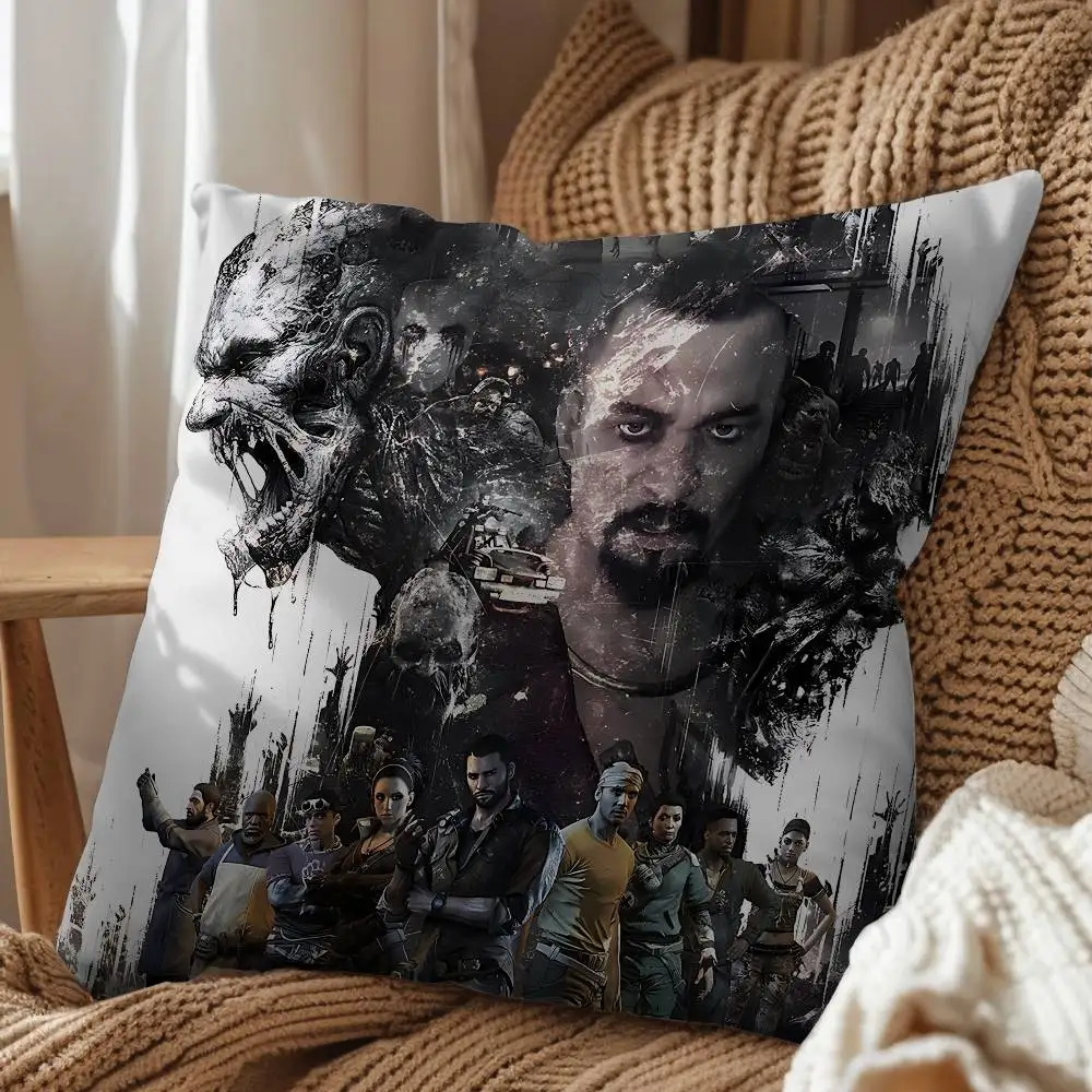 Stay Human game Dying Light Pillow Case Anti-dustmite Pillowcase Invisible zipper silky short plush Sofa cushion cover