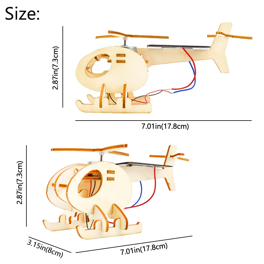 Solar Helicopter Model Kits Speelgoed Voor Jongens Uitvindingen Natuurkunde Speelgoed Handgemaakte Vliegtuigen Diy Kit Hout Model Educatief Speelgoed