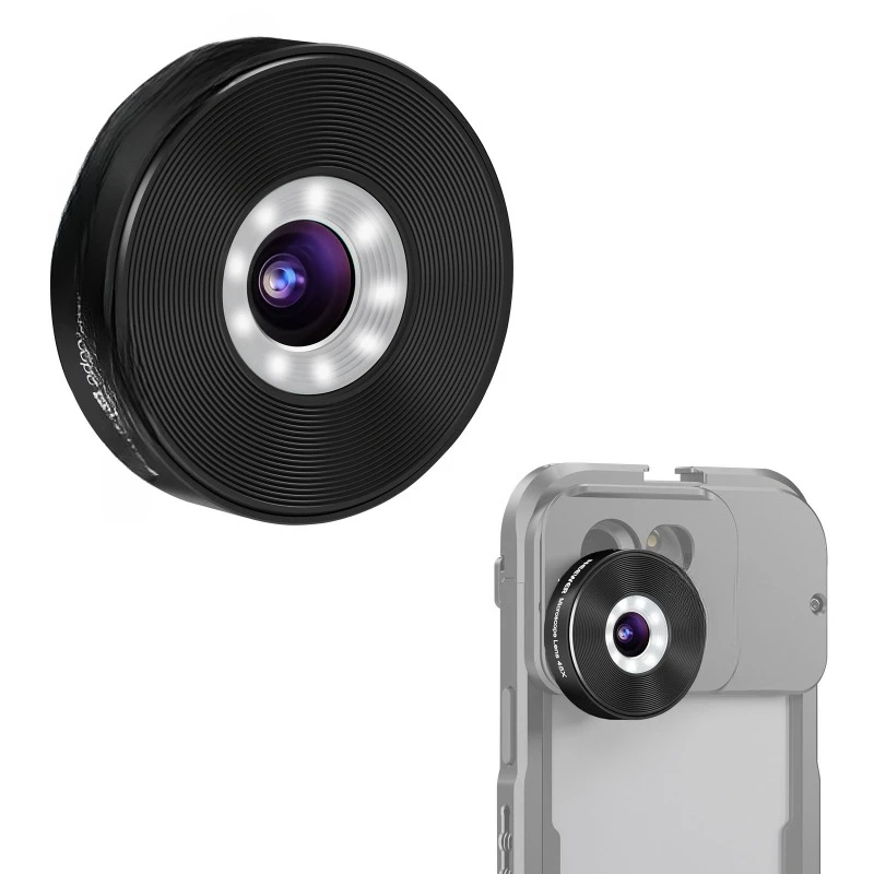 45X mobile phone microscope lens insect plant close-up photo 17mm threaded lens back plate clip LS-32