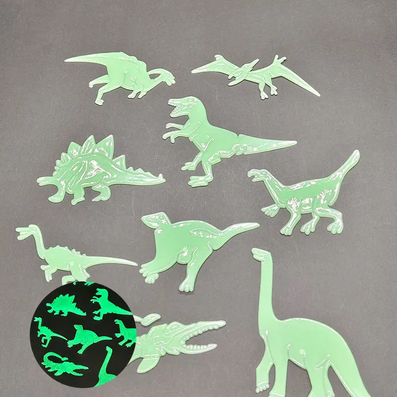 Luminous Dinosaur Patch Glow in the Dark Wall Stickers for Student Dormitory and Kids Room and Table Decoration