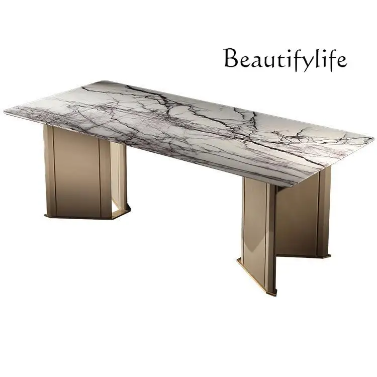 Heritage Collection Series Natural Fragrance Xuemei Marble Dining-Table Aesthetic Decoration Home Vintage Home Decor