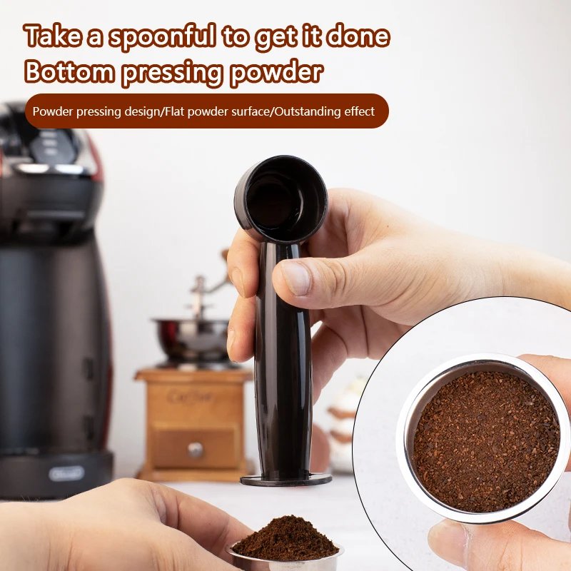 2 In 1 Coffee Spoon 7g Standard Measuring Spoon Dual-use Bean Scoop Powder Press Scoop Coffee Machine Accessories Kitchen Tools