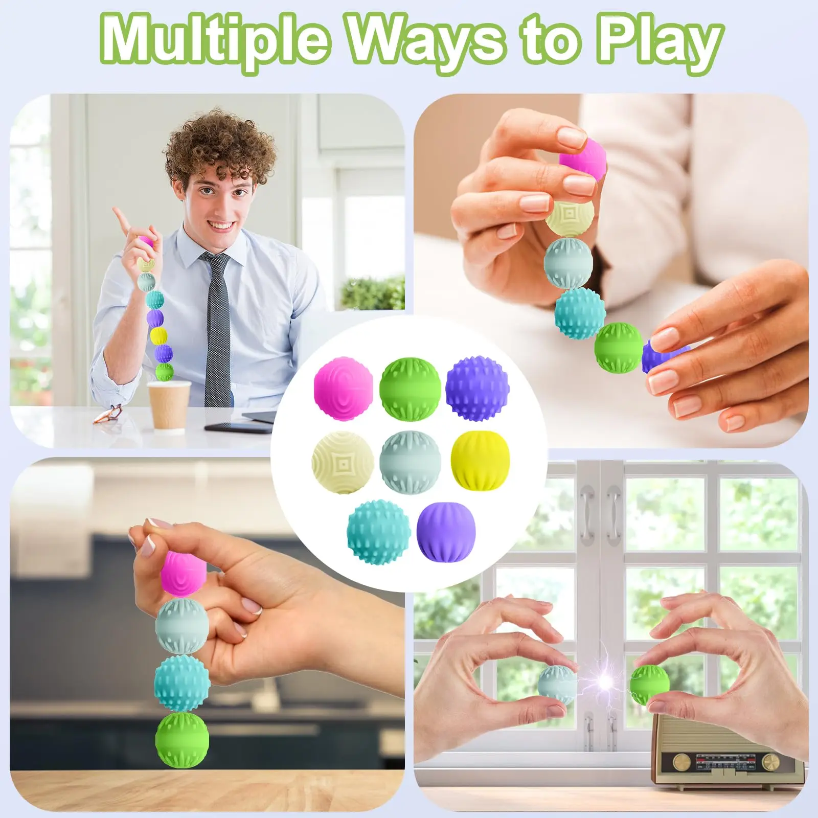 Jouet sensoriel à Texture arc-en-ciel, boules magnétiques, Kit scientifique pour soulager l'anxiété, jouets de bureau à monter soi-même, cadeau pour enfants et adultes, 28mm