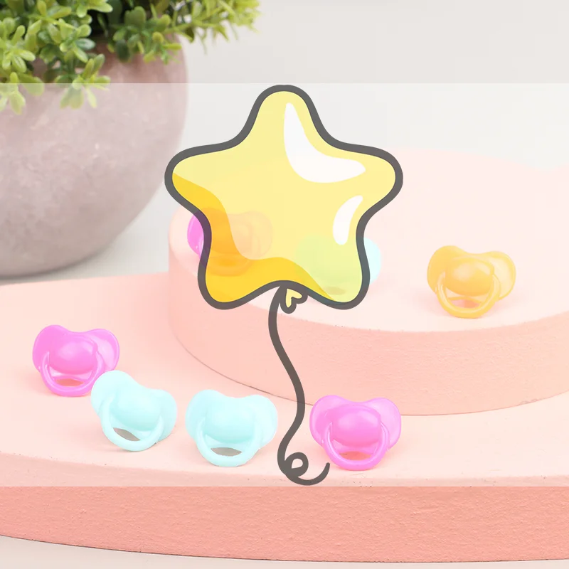 20 قطعة دمية مصغرة مصاصة التعبير مصاصة ملحقات لعبة ألعاب بلاستيكية مسرح لعب بيت الدمية للأطفال