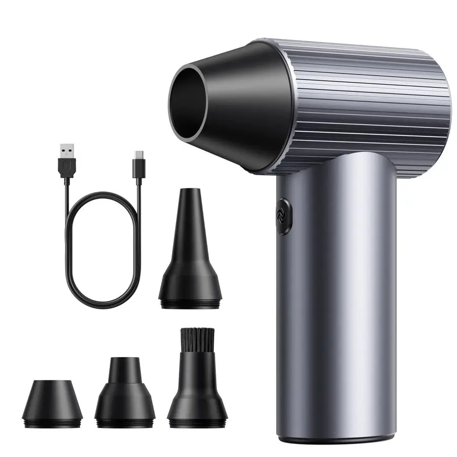 

FullMetal Jet Dry Mini Blower 300,000 RPM Electric Air Duster Rechargeable Compressed Air Blower HighPower Air Duster with 3 Spe